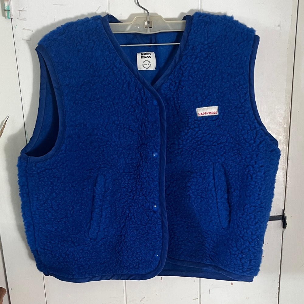Blue Fleece Vest for Women